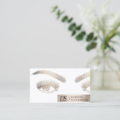 Makeup Artist Beauty Beruflich | Elegantes Gold Visitenkarte (Stehend Vorderseite)