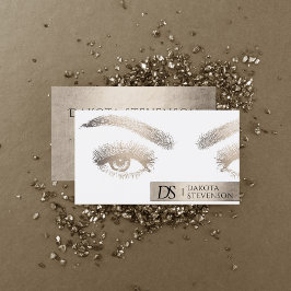 Makeup Artist Beauty Beruflich | Elegantes Gold Visitenkarte