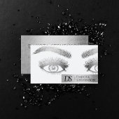 Makeup Artist Beauty Beruflich | Silver Sparkle Visitenkarte