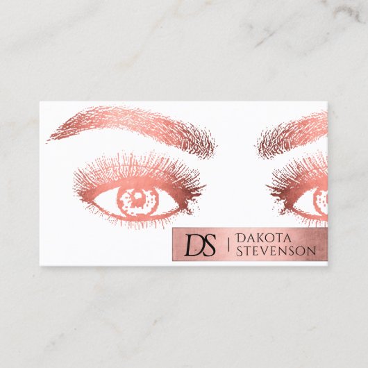 Makeup Artist Beauty Beruflich | Trendy Coral Visitenkarte (Vorderseite)