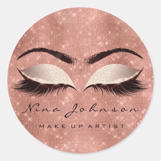 Makeup Artist Beauty Blush Spark Glitzer Lash Runder Aufkleber (Vorderseite)