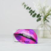 Makeup Artist Beauty Business Card Visitenkarte (Stehend Vorderseite)