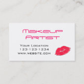 Makeup Artist Beauty Business Card Visitenkarte (Rückseite)