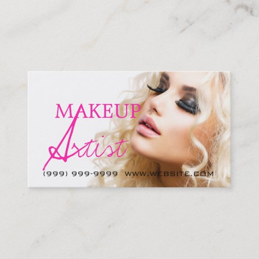 Makeup Artist Beauty Cosmetology Salon Visitenkarte (Vorderseite)
