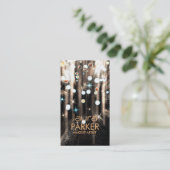 Makeup Artist Beauty Glitzer Brown Visitenkarte (Stehend Vorderseite)