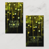 Makeup Artist Beauty Glitzer Limon gelb Visitenkarte (Vorne/Hinten)