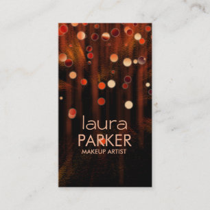 Makeup Artist Beauty Glitzer Orange Visitenkarte