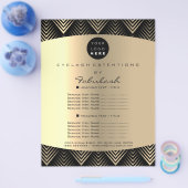 Makeup Artist Beauty Gold Black Logo Flyer Preise (Einzeln)