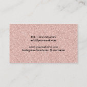 Makeup Artist Beauty Hair Salon Rose Gold Glitzer Visitenkarte (Rückseite)