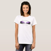 Makeup Artist Beauty Lash Auge Violet Glitzer T-Shirt (Vorne ganz)
