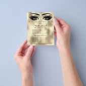 Makeup Artist Beauty Lash Glitzer Flyer Eyes Gold (Gruppe)