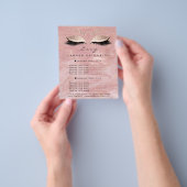 Makeup Artist Beauty Lash Glitzer Preisliste Marbl Flyer (Gruppe)