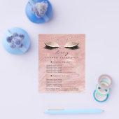 Makeup Artist Beauty Lash Glitzer Preisliste Marbl Flyer (Einzeln)