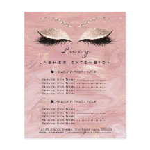 Makeup Artist Beauty Lash Glitzer Preisliste Marbl