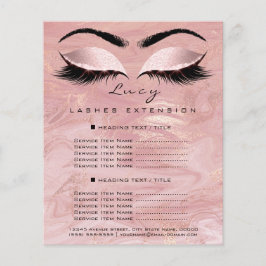 Makeup Artist Beauty Lash Glitzer Preisliste Park Flyer