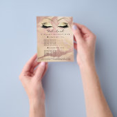 Makeup Artist Beauty Lash Gold Glitzer Flyer Marbl (Gruppe)