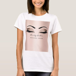 Makeup Artist Beauty Lash Studio Rose BlushGlitter T-Shirt