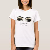 Makeup Artist Beauty Lash Studio Sepia Eyes T-Shirt (Vorderseite)