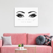 Makeup Artist Beauty Lashes Extension Gray Leinwanddruck (Insitu (Wohnzimmer))