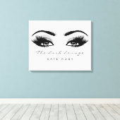 Makeup Artist Beauty Lashes Extension Gray Leinwanddruck (Insitu (Holzboden))