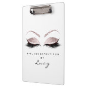 Makeup Artist Beauty Lashes Glitzer Pink White Klemmbrett (Links)