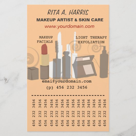 Makeup Artist Beauty Products Business Services Flyer (Vorne)