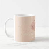 Makeup Artist Beauty Rose Gold Confetti Glitzer Kaffeetasse (Links)