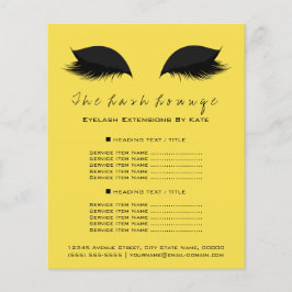 Makeup Artist Beauty Salon Flyer Black Yellow