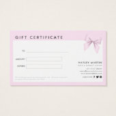 Makeup Artist Beauty Salon Geschenkgutscheine (Rückseite)