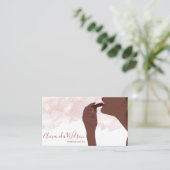 Makeup Artist Beauty Salon Glitzer Afro American Visitenkarte (Stehend Vorderseite)