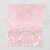 Makeup Artist Beauty Salon Glitzer Flyer Pink Gold (Hinten)