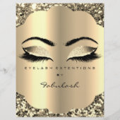 Makeup Artist Beauty Salon Glitzer Flyer Preise (Hinten)