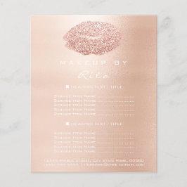 Makeup Artist Beauty Salon Glitzer Flyer Rosa Livi