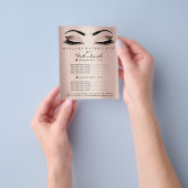 Makeup Artist Beauty Salon Glitzer Flyer Rosa Rose (Gruppe)