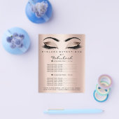Makeup Artist Beauty Salon Glitzer Flyer Rosa Rose (Einzeln)