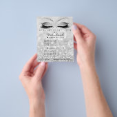 Makeup Artist Beauty Salon Glitzer Flyer Silver (Gruppe)