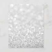 Makeup Artist Beauty Salon Glitzer Flyer Silver (Hinten)