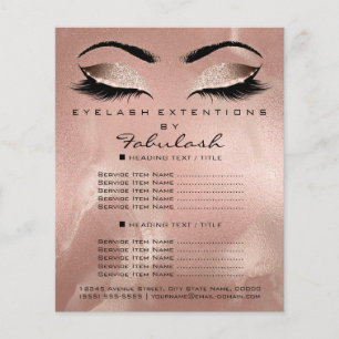 Makeup Artist Beauty Salon Glitzer Flyer Skinny