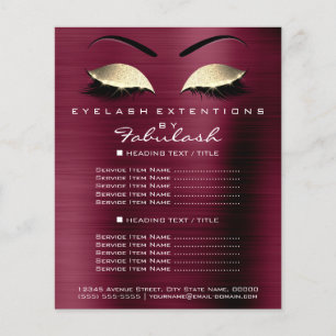 Makeup Artist Beauty Salon Gold Glitzer Flyer Lux