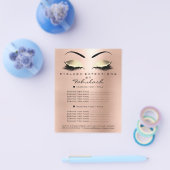Makeup Artist Beauty Salon Gold Glitzer Flyer Pink (Einzeln)