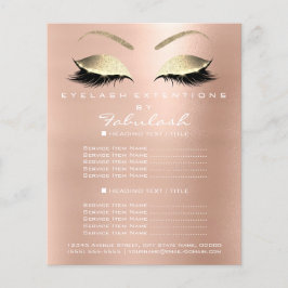 Makeup Artist Beauty Salon Gold Glitzer Flyer Pink