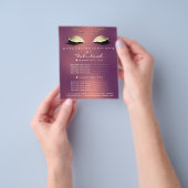 Makeup Artist Beauty Salon Gold Glitzer Flyer Rose (Gruppe)