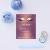 Makeup Artist Beauty Salon Gold Glitzer Flyer Rose (Einzeln)