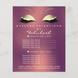 Makeup Artist Beauty Salon Gold Glitzer Flyer Rose