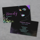 Makeup Artist Beauty Salon Holographic Glitzer Visitenkarte