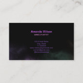 Makeup Artist Beauty Salon Holographic Glitzer Visitenkarte (Rückseite)