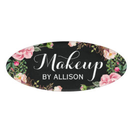 Makeup Artist Beauty Salon Klasse florale Wrap Namenschild