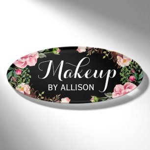 Makeup Artist Beauty Salon Klasse florale Wrap Namenschild