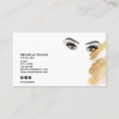 Makeup artist Beauty Salon Lash Extension Feather Visitenkarte (Rückseite)
