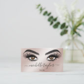 Makeup artist Beauty Salon Lash Extension Feather Visitenkarte (Stehend Vorderseite)